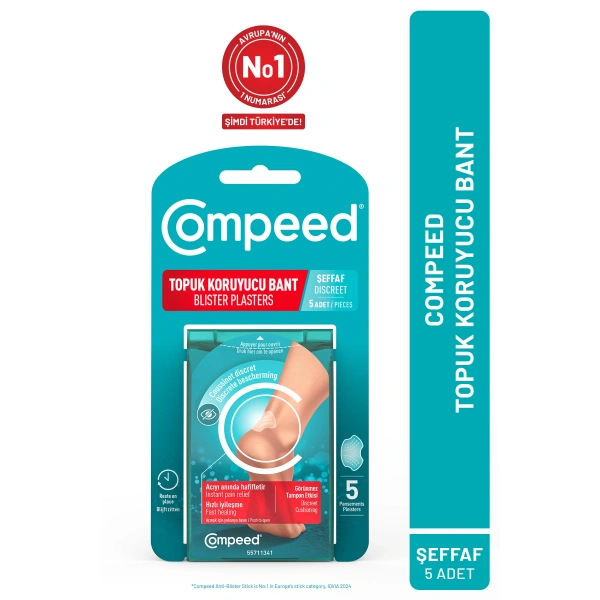 Compeed Topuk Koruyucu Bant Şeffaf 5li