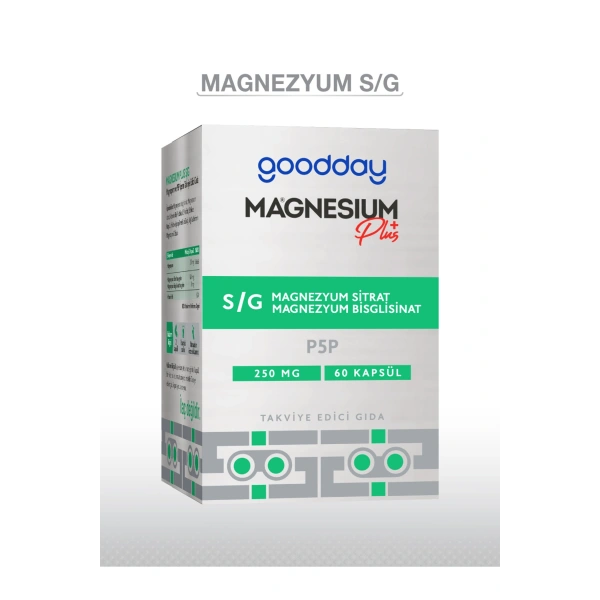 Goodday Magnesium Plus S/G Sitrat Bisglisinat 60 Kapsül