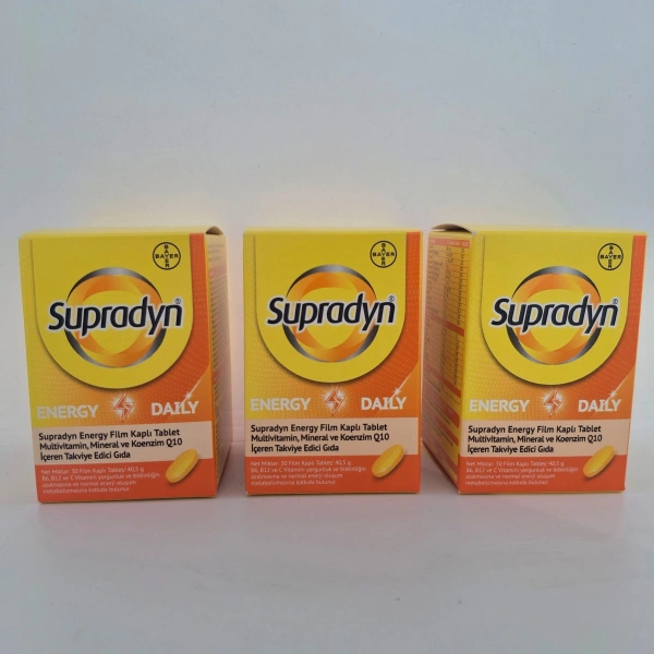 Supradyn Daily Koenzim Q10 30 Film Kaplı Tablet (Yeni Ambalaj) 3 Aylık Zindelik Paketi 90 Tablet - KOFRE