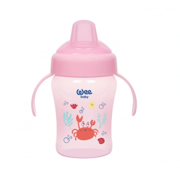 Wee Baby 775 Akıtmaz Bardak Antikolik Kulplu 240 Ml-PEMBE
