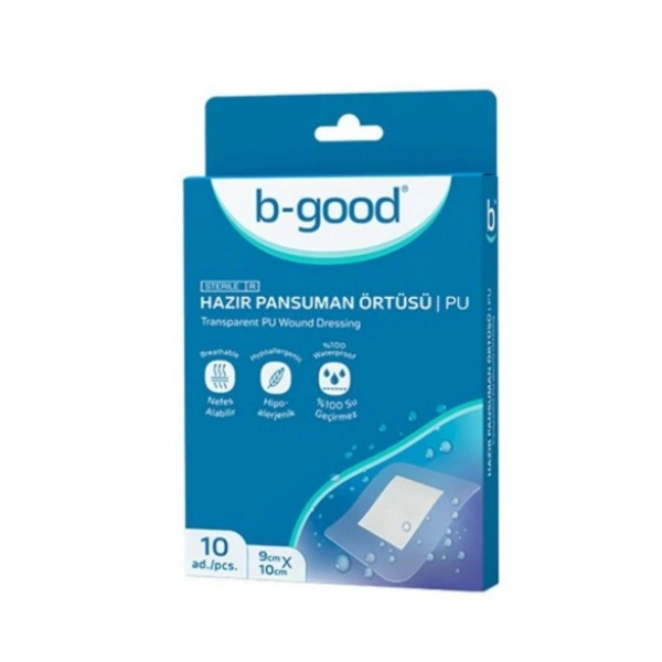 B Good Şeffaf Yara Örtüsü 9X10 cm 10 lu
