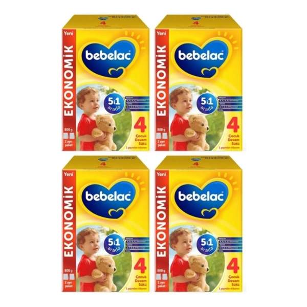 Bebelac 4 Devam Sütü 800 gr 1 Yaş+ X 4 Adet-KOFRE