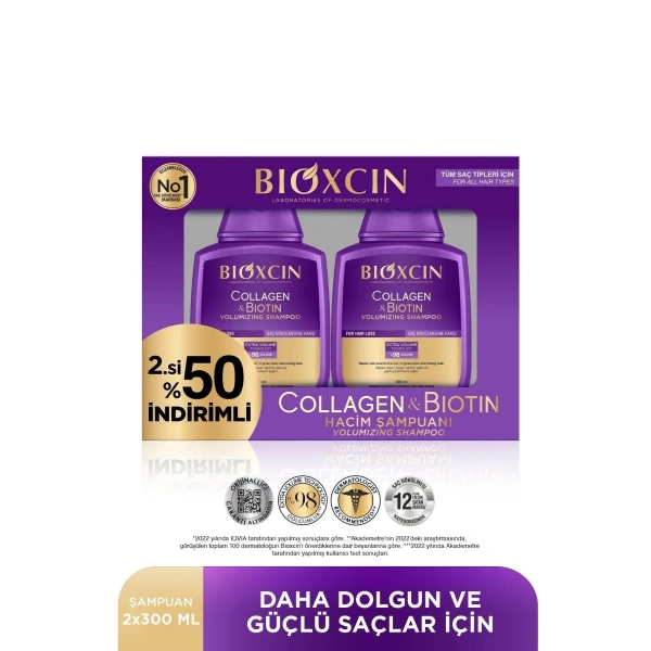 Bioxcin Collagen & Biotin Şampuan 300 ml 2 Li