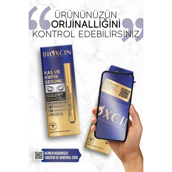Bioxcin Kolajen ve Hyaluronik Asit İçerikli Kaş ve Kirpik Serumu 3 ml