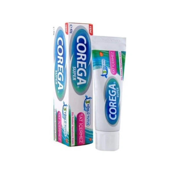 Corega Süper Tat İçermez Diş Protezi Yapıştırıcı Krem 40 gr
