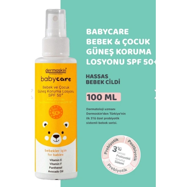 Dermoskin Babycare Güneş Koruma Losyonu SPF50+ 100 ml