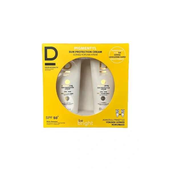 Dermoskin Be Bright Pigmentyl Güneş Koruyucu Spf 50+75 ml Krem 2Li