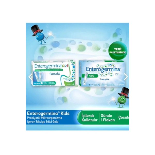 Enterogermina Kids 5 ml 10 Flakon Yeni Ambalaj