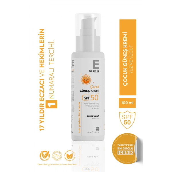 Esomed Çocuk Güneş Koruyucu Krem SPF50+ 100 ml