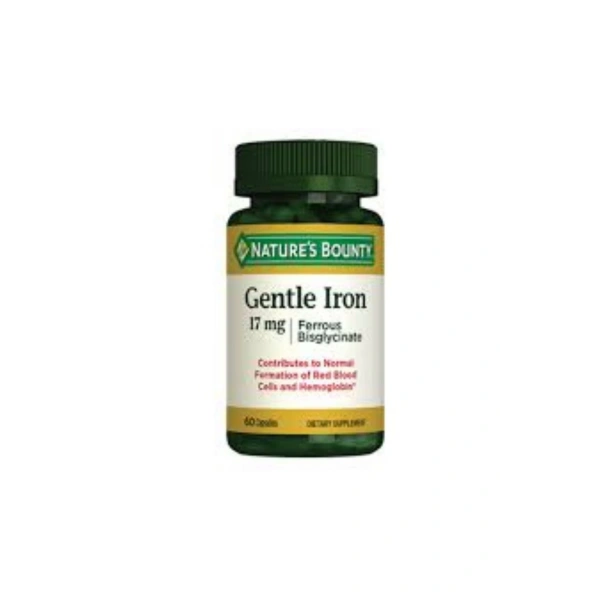 Natures Bounty Gentle Iron 17 mg 60 Kapsül