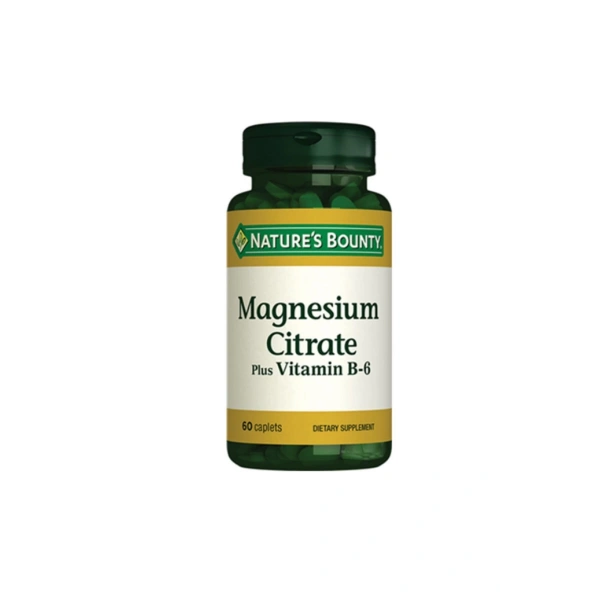 Natures Bounty Magnesium Citrate Plus Vitamin B-6 60 Tablet