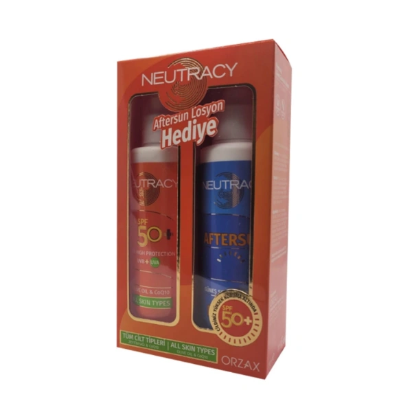 Neutracy Güneş Koruyucu Set Tüm Ciltler İçin (Güneş Losyonu SPF50 150 ml - Aftersun Losyon 150 ml)