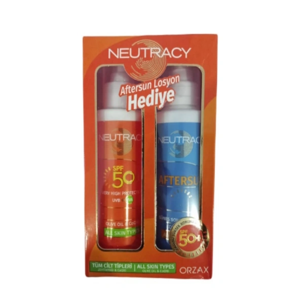 Neutracy Güneş Koruyucu Set Tüm Ciltler İçin (Güneş Losyonu SPF50 150 ml - Aftersun Losyon 150 ml)