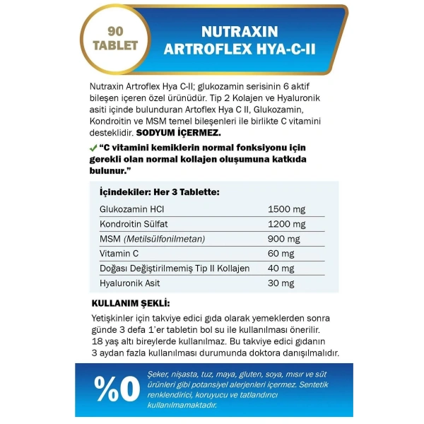 Nutraxin Artroflex HYA-C-II 90 Tablet