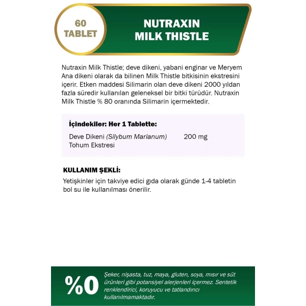 Nutraxin Milk Thistle 60 Tablet