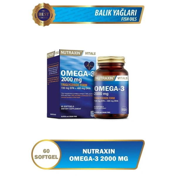 Nutraxin Omega-3 2000 mg 60 Kapsül