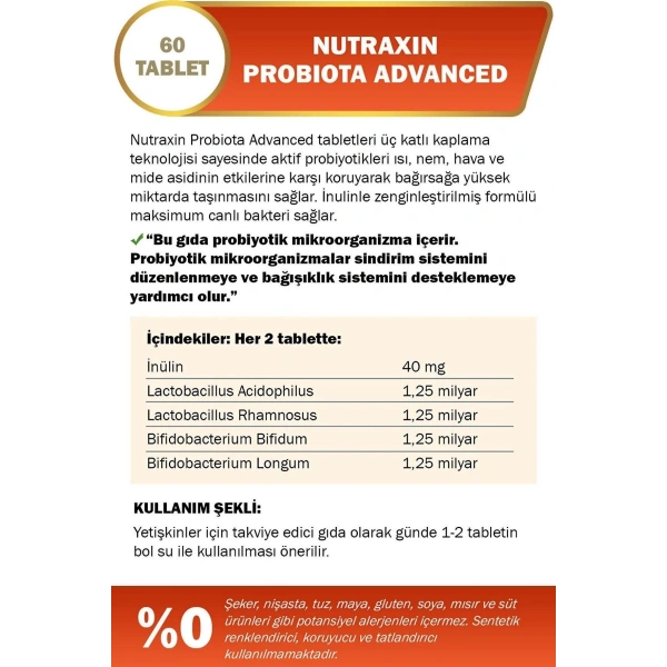 Nutraxin Probiota Advanced 60 Tablet