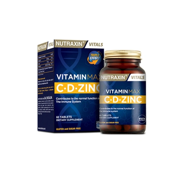 Nutraxin Vitamin Max C + D Zinc 60 Tablet