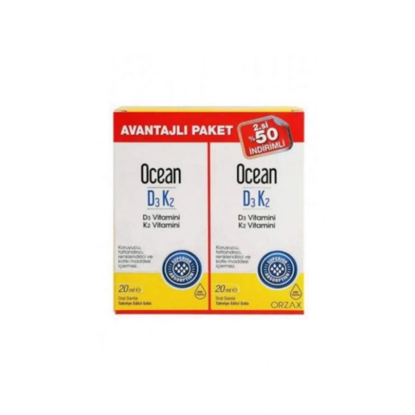 Ocean D3K2 Damla 20 ml + İkincisi %50 İndirimli