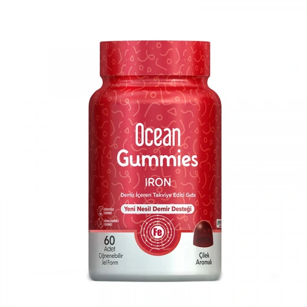 Ocean Gummies İron Demir 60 Çiğnenebilir Jel
