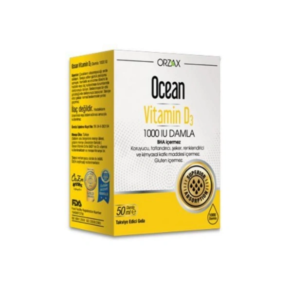 Ocean Vitamin D3 1000 IU Damla 50 ml