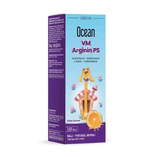 Ocean VM Arginin Ps Ballı Portakal Aromalı Şurup 150 ml