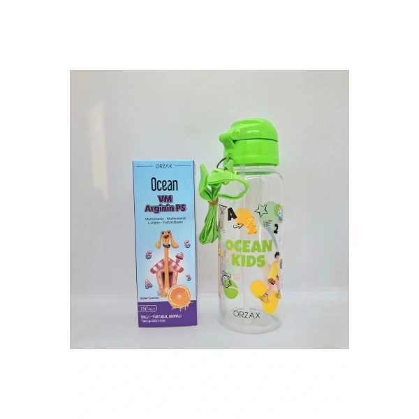 Ocean VM Arginin Ps Ballı Portakal Aromalı Şurup 150 ml + Matara Kofre