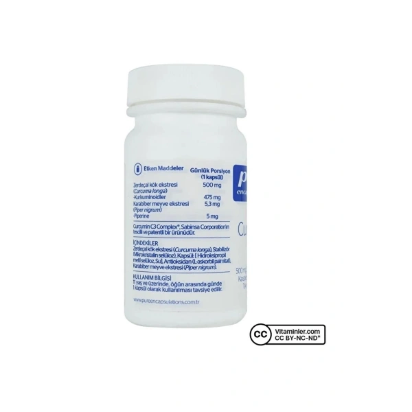 Pure Encapsulations Curcumin 500 mg 30 Kapsül