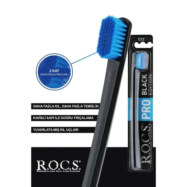 Rocs Pro 5940 Ultra Soft Diş Fırçası -Siyah Mavi