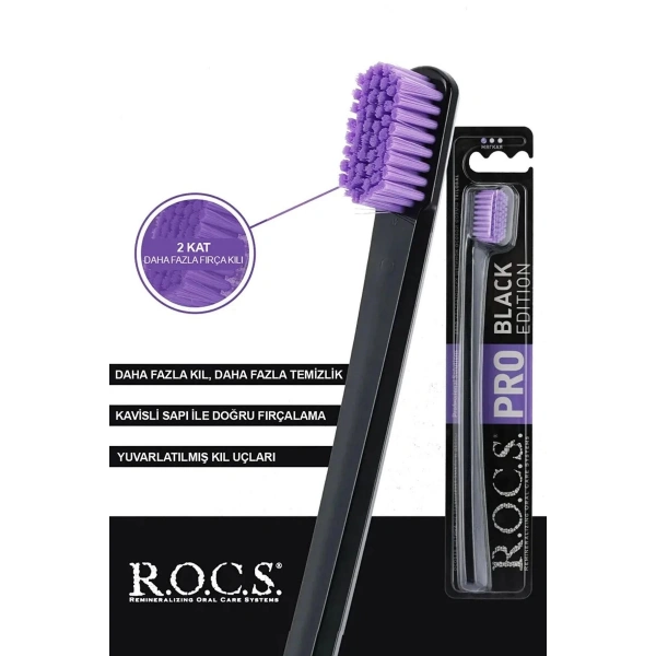 Rocs Pro 5940 Ultra Soft Diş Fırçası - Siyah Mor