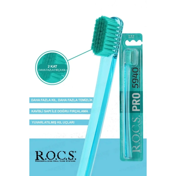 Rocs Pro 5940 Ultra Soft Diş Fırçası Yeşil-Yeşil