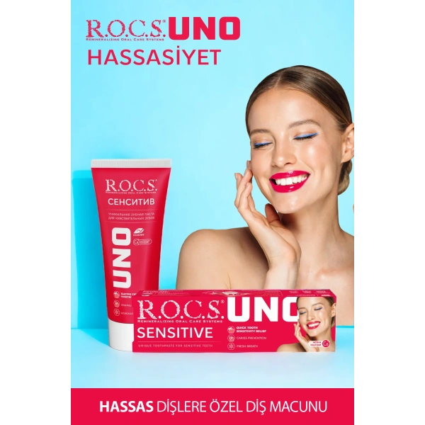 Rocs Uno Sensitive Hassas Dişlere Özel Diş Macunu 60 ml