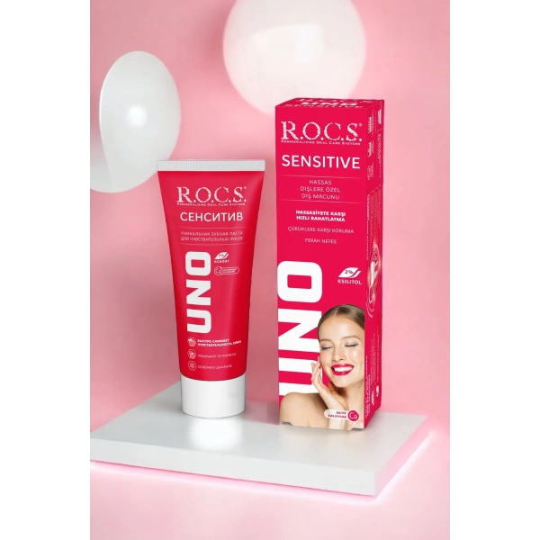 Rocs Uno Sensitive Hassas Dişlere Özel Diş Macunu 60 ml