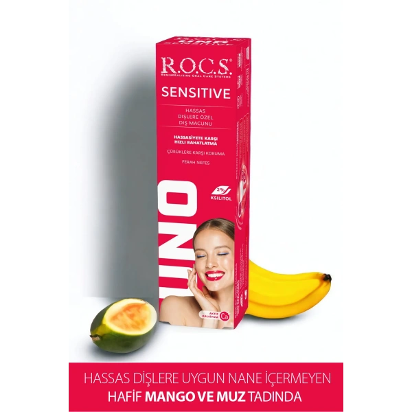 Rocs Uno Sensitive Hassas Dişlere Özel Diş Macunu 60 ml