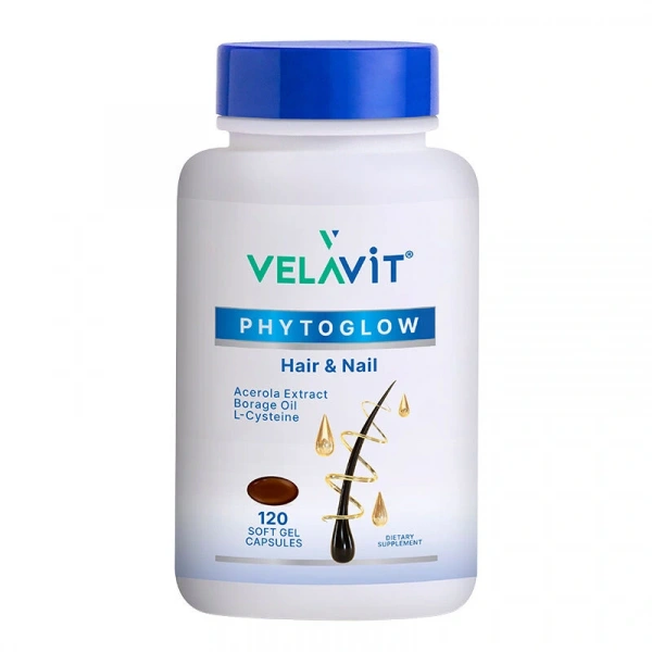 Velavit Phytoglow Hair & Nail 120 Soft Gel Capsules