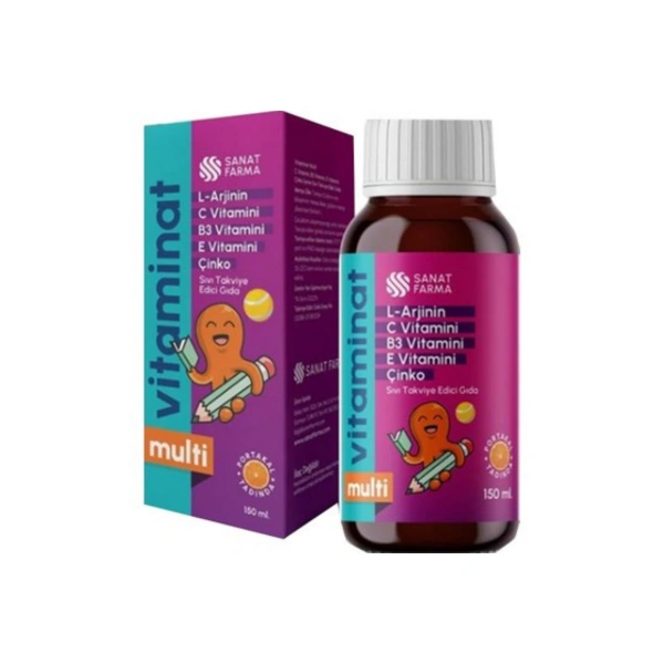 Vitaminat Multi C Vitamini B3 Vitamini E Vitamini Çinko İçeren Takviye Edici 150 ml
