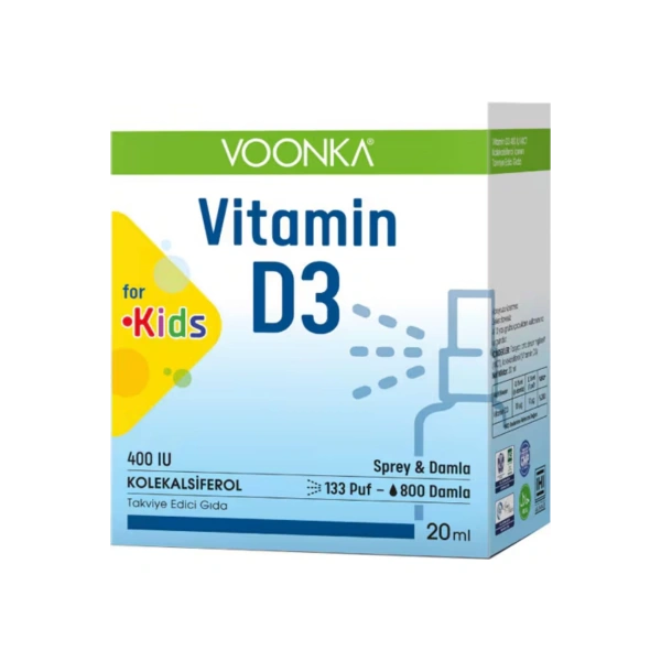 Voonka Vitamin D3 400 IU Kids Sprey 20 ml
