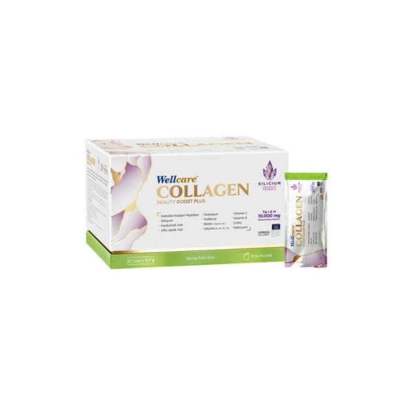 Wellcare Collagen Beauty Boost Plus 10.000 mg Elma Aromalı 30 Saşe