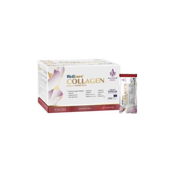 Wellcare Collagen Beauty Boost Plus 10.000 mg Nar Aromalı 30 Saşe