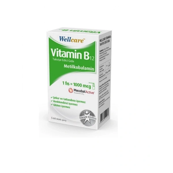 Wellcare Vitamin B12 1000 mcg Sprey 5 ml