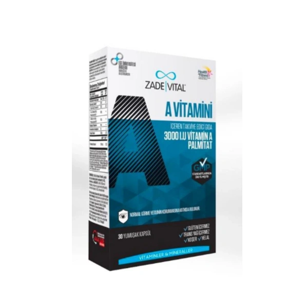 Zade Vital A Vitamini 500 mg 30 Kapsül