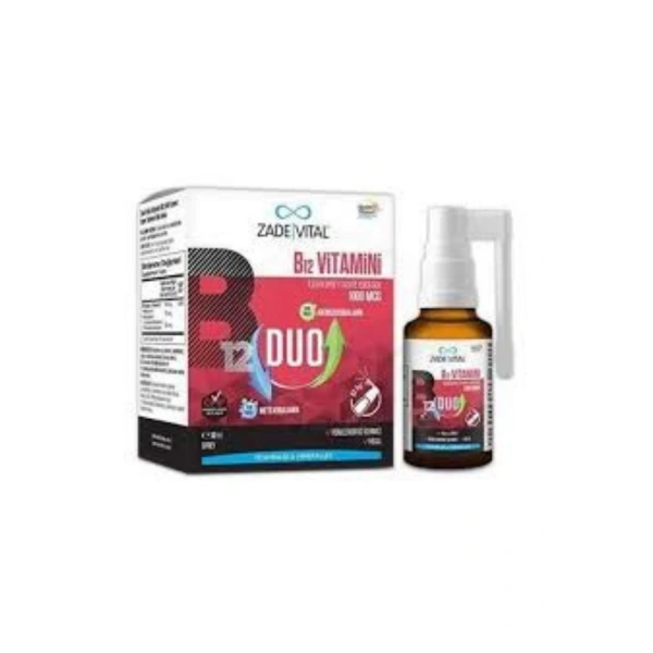 Zade Vital B12 Vitamini Duo 1000 mcg Sprey 10 ml