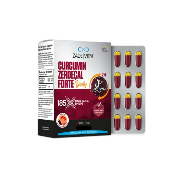 Zade Vital Curcumin Forte Daily Zerdeçal Yağı 1000 mg 40 Kapsül
