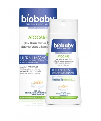 Biobaby Atopik Çok Kuru Cilt. Saç Ve Vücut Şampuanı 300 Ml