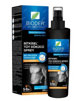 Bioder Erkekler İçin Tüy Dökücü Krem Sprey 175 Ml