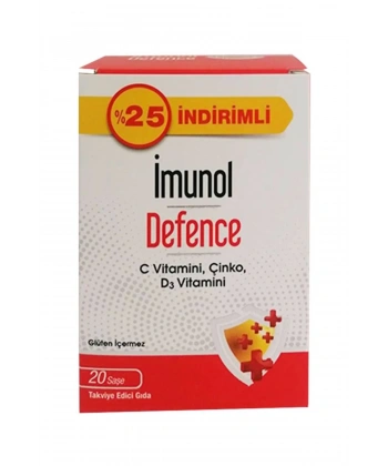 İmunol Defence Takviye Edici Gıda 20 Saşe - %25 İndirimli