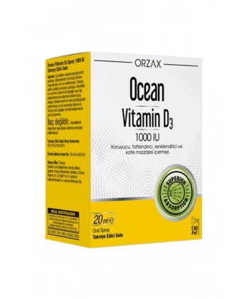 Orzax Ocean Vitamin D3 1000 Iu Sprey 20ml