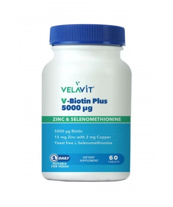 Velavit V-Biotin 5000 mg 60 Tablet