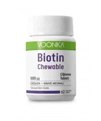 Voonka Biotin Chewable 62 Çiğneme Tableti