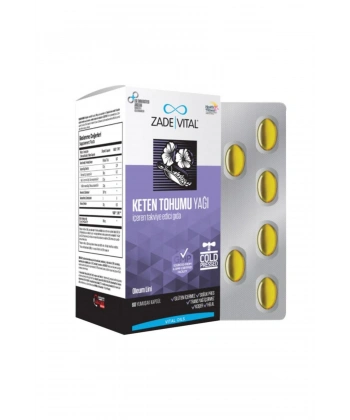 Zade Vital Keten Tohumu Yağı 60 Yumuşak Kapsül